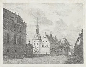 Fortifications Collection: View of Frederiksborg, Karussel Gate, 1836 Creator: Jorgen Pedersen Roed