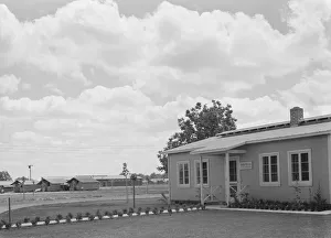 Healthcare Collection: View of FSA camp, showing clinic in foreground, Tulare County, California, 1939