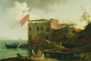 Oil Paint Paint Prints: View of Gaiola, about 1770-1790. Creator: Pierre-Jacques Volaire