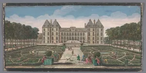Edifice Prints: View of the garden and the Château de Saint-Maur