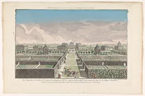 Daumont Jean Francois Prints: View of the garden of the country house of the Countess of Bestoucheff in vicinity
