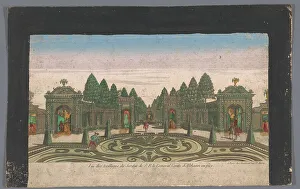 Garden Design Prints: View of the Garden of a Palace of the Count of Althan in Vienna, 1745-1775. Creator: Anon