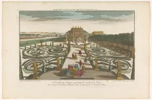Garden Design Prints: View of the garden and the palace of an officer of the Queen of Hungary in a suburb