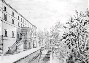 Tivoli Prints: View of the Garden Terrace of the Villa d Este at Tivoli, 1643-44