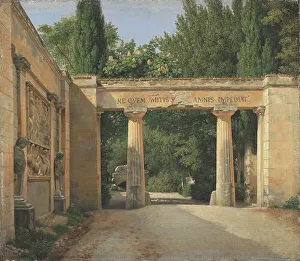 Eckersberg Cw Prints: View of the Garden of the Villa Borghese in Rome;In the Gardens of the Villa Borghese