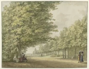 Numan Prints: View of the gardens of the Zandbergen country estate, 1754-1820. Creator: Hermanus Numan