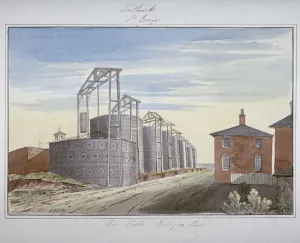 Yates Prints: View of gas works in Pocock Street, Southwark, London, 1826. Artist: G Yates