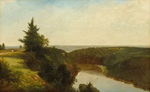 John F Kensett Prints: View on the Genesee near Mount Morris, 1857. Creator: John Frederick Kensett