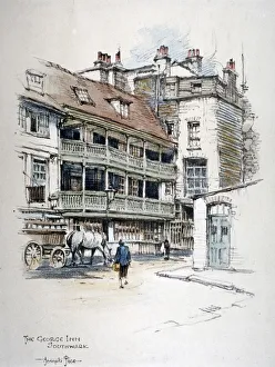 View of the George Inn, Borough High Street, Southwark, London, c1870