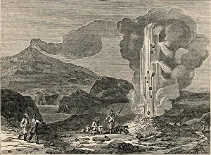 View of a Geyser, or Hot Fountain, 7 December 1833. Creator: Unknown View of a Geyser, or Hot Fountain, 7 December 1833. Creator: Unknown