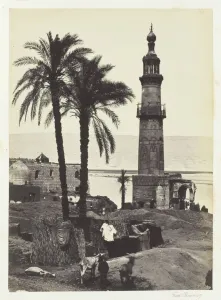 1858 Prints: View at Girgeh, Upper Egypt, 1857. Creator: Francis Frith