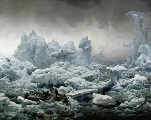 Fjord Prints: View of the Glacial Ocean, Walrus Fishing in Greenland