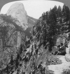 View from Glacier Canyon to Half Dome, Yosemite Valley, California, USA, 1902 View from Glacier Canyon to Half Dome, Yosemite Valley, California, USA, 1902