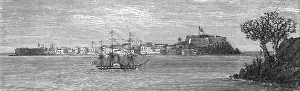 Senegalese Prints: View of Goree; Journey from the Senegal to the Niger, 1875. Creator: Unknown