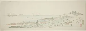 Ebangire Surimono Prints: View of Goten Hill (Gotenyama no zu)