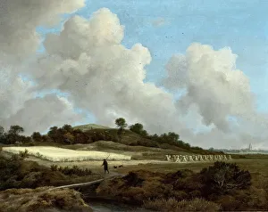 Ruisdael Jacob Isaacksz Van Prints: View of Grainfields with a Distant Town, c1670. Creator: Jacob van Ruisdael