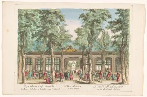 Boulevard Prints: View of the Grand Cafe Royal d'Alexandre on Boulevard du Temple in Paris