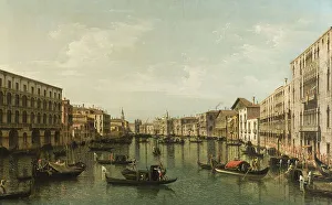 Canaletto Il Prints: View of Grand Canal with the Palazzi Foscari and Moro Lin