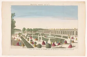 Garden Design Prints: View of the Grand Trianon in the Garden of Versailles, 1700-1799. Creator: Unknown