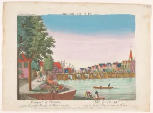 Imperial Franciscan Academy Prints: View of the Great Bridge over the River Weser in Bremen