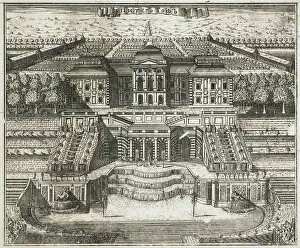 Images Dated 7th March 2011: View of the Great Palace in Peterhof, 1717