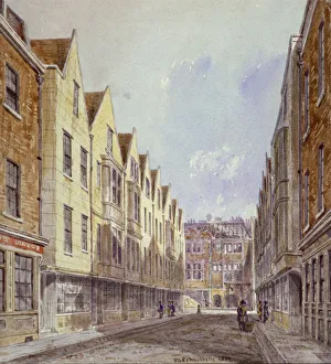 View of Great Winchester Street with Winchester Place visible in the distance, London, 1839