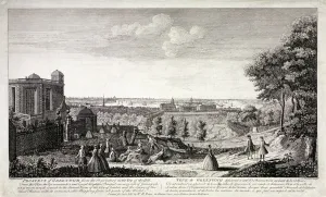 Royal Observatory Prints: View of Greenwich from the hill in Greenwich Park, London, c1750. Artist:s Torres