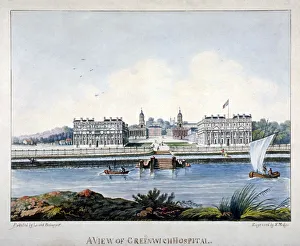 View of Greenwich Hospital from the Isle of Dogs, London, c1800. Artist:s Malgo