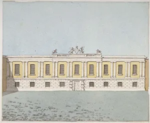 Grocers Hall Prints: Front view of Grocers Hall, City of London, 1820