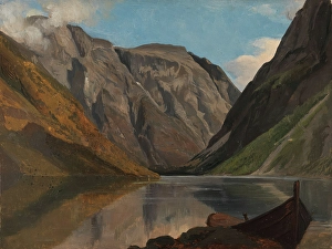 Tidemand Adolph Prints: View of Gudvangen, 1843. Creator: Adolph Tidemand