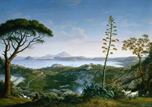 View of the Gulf of Pozzuoli from Solfatara, 1803. Creator: Philipp Hackert (German, 1737-1807)