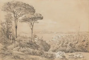 View Of The Gulf Of Pozzuoli From The Solfatara, c1830. Creator: Giacinto Gigante