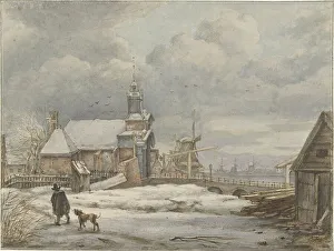 Drawbridge Prints: View of the Haarlemmerpoort in Amsterdam, 1796-1849. Creator: Albertus Brondgeest