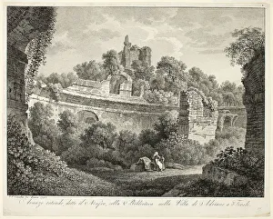 Tivoli Prints: View of Hadrian's Villa at Tivoli, 1792. Creator: Friedrich Wilhelm Gmelin