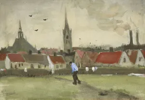 Gogh Collection: View of The Hague with Nieuwe Kerk, 1882. Creator: Gogh, Vincent, van (1853-1890)