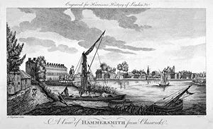 Royce Prints: View of Hammersmith from Chiswick, London, c1770. Artist: John Royce