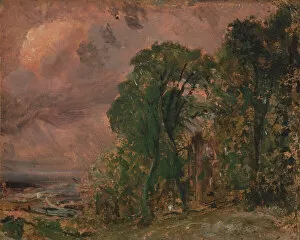 Ominous Collection: A View at Hampstead with Stormy Weather, ca. 1830. Creator: John Constable