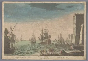 Daumont Jean Francois Prints: View of the harbour in Calais, 1745-1775. Creator: Anon