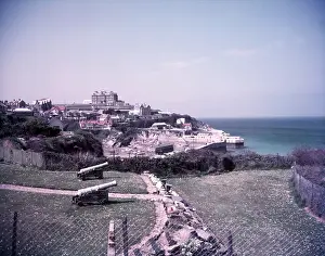 Cannon Prints: View towards the harbour, Newquay, Cornwall, c1955. Creator: Arthur Charles Kirby Ware