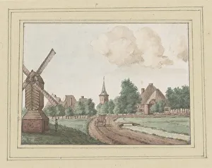Windmills Prints: View of Hauwert, 1700-1800. Creator: Anon