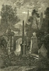 North London Prints: View in Highgate Cemetery, c1876. Creator: Unknown