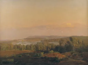 Dankvart Dreyer Prints: A View towards Himmelbjerget, Jutland. Evening, 1838. Creator: Dankvart Dreyer