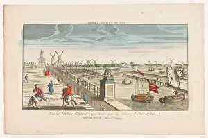 Basset Prints: View on the Hogesluis on the Amstel, Amsterdam, 1700-1799. Creator: Anon