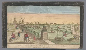 Prepared Paper Prints: View on the Hogesluis on the Amstel, Amsterdam, 1700-1799. Creator: Anon