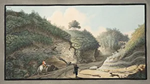 Fabris Prints: View of a hollow road leading from the Grotto of Pausilipo to Pianura, 1776
