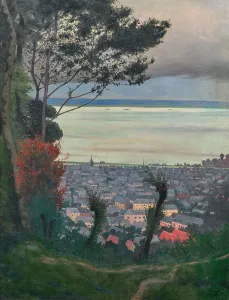 Silence Prints: View of Honfleur in the evening, 1912. Creator: Vallotton, Felix Edouard (1865-1925)