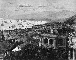Rooftop Gallery: View of Hong Kong, c1891. Creator: James Grant