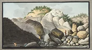 Fabris Prints: View of the hot spring, Pisciarelli, from a part of the Cone of the Solfaterra, 1776