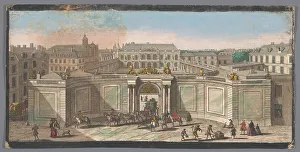 Jean Rigaud Prints: View of Hôtel de Soubise in Paris, 1700-1799. Creators: Anon, Jacques Rigaud