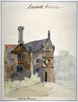 Bishop Of London Gallery: View of a house in Lambeth Marsh, London, c1825